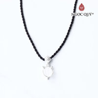 Dây chuyền mặt hồ ly bạc bọc đá thiên nhiên - Ngọc Quý Gemstones - Thạch anh trắng