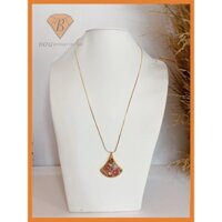 DÂY CHUYỀN MẶT PHÁP LAM KHẮC HIỆU SECONDHAND TRANG SỨC SI PHỤ KIỆN SI NHẬT BẢN BOU JEWELRY VINTAGE MÃ VC464