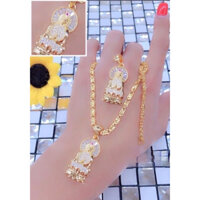 dây chuyền mặt phật bà mạ vàng