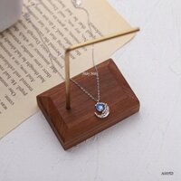 Dây Chuyền Mặt Trăng Đá Topaz-Bạc S925