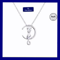 Dây chuyền Mặt Trăng Đính Đá tiểu thư bạc 925 FINN SILVER