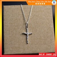 Dây chuyền mắt xích bạc ta thánh giá hình Chúa DM001 dành cho người lớn, trẻ em
