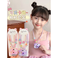 Dây chuyền máy chiếu mini cho trẻ em Sanrio, máy ảnh, đồ chơi chụp ảnh cho học sinh tiểu học, phụ kiện cho bé gái, mặt dây chuyền hoạt hình