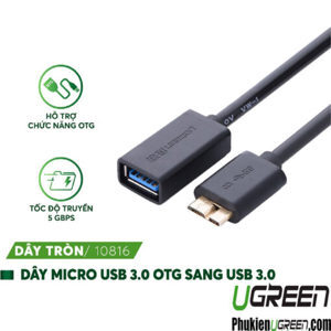 Dây chuyển micro USB 3.0 OTG tròn Ugreen 10816