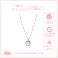 Dây Chuyền Moments Mặt Dây Ba Vòng Tròn Đan Xen  CARAS JEWELRY BẠC 925