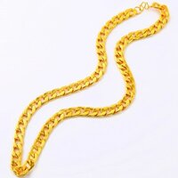 Dây chuyền nam bản dẹt mạ vàng 18K- Đồng Hồ Máy Nhật