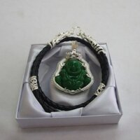 Dây chuyền nam bằng da mặt phật di lặc DMNAB018