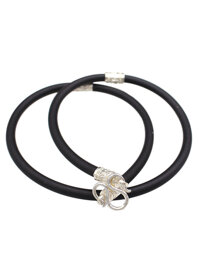 Dây Chuyền Nam Cao Su Bọc Bạc Bạc Hiểu Minh DCS038t