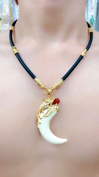 Dây chuyền nam cao su bọc rồng mạ vàng 24k DC04CD