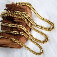 Dây chuyền nam, dây chuyền xích bảng cạnh vuông màu vàng DZ1522.