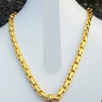 Dây chuyền nam đốt vuông D20 mạ vàng 18K