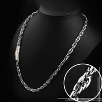 Dây chuyền nam inox kiểu 3 lồng xoắn 5mm khóa vip sáng đẹp, không đen, thể hiện đẳng cấp phái mạnh