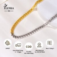 Dây chuyền nam mạ vàng 18K ELENKA 2 màu thiết kế độc đáo phong cách cá tính phù hợp các bạn nam