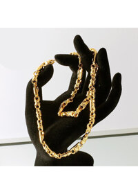 Dây chuyền nam mạ vàng 24k D5 - Vàng
