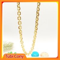 Dây chuyền nam mạ vàng 24k dây cong 052R020722 - Không đen, Không Dị Ứng - Bền Màu - Tubi Cony