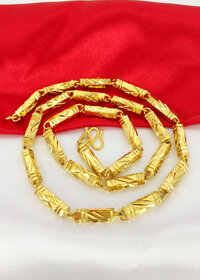 Dây chuyền nam mạ Vàng 24k đốt trúc D8 - Vàng