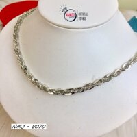 Dây Chuyền Nam Nữ V070 Mạ Bạc Thời Trang Thanh Lịch Hàng Ngày