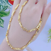 Dây Chuyền Nam Ống Trúc Bình An, May Mắn, Mạ Vàng 18k Bền Đẹp, Sang Trọng