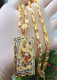 Dây Chuyền Nam Si Vàng 18K - 2