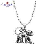 Dây chuyền nam titan con khỉ gorilla 3D độc đáo thời trang sành điệu