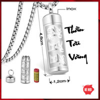 Dây chuyền nam trụ rỗng thần tài vàng Trang sức Bé Heo BHDC287 - Bạc