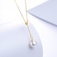 Dây Chuyền Ngọc Trai Dáng Chữ Y, Dây Chuyền Bạc Nữ Đính Ngọc Trai Đơn Giản Phong Cách Thời Thượng - DB2725 - Bảo Ngọc Jewelry - Vàng