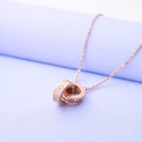 Dây chuyền nhẫn lồng đính đá xoàn