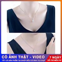 Dây chuyền nữ bạc đẹp, vòng cổ mặt cầu pha lê tròn sáng đẹp- Tuấn Thoan Jewelry