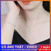 Dây chuyền nữ bạc đẹp, vòng cổ trang sức bạc hồ ly đính đá Tuấn Thoan JEWELRY