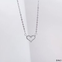 Dây chuyền nữ bạc thật treo mặt tim đính đá siêu xinh - Kho sỉ bạc Nhất Linh
