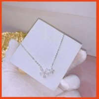Dây chuyền nữ bạc thật, vòng cổ bạc nữ mặt SONG HOA siêu xinh