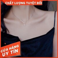 Dây Chuyền Nữ Bạc Ý 925 Mạ Bạch Kim Hàng Cao Cấp Đính Đá Đẹp Quà Tặng Bạn Gái