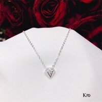 DÂY CHUYỀN NỮ BẠC Ý S925 MẶT ĐÁ SANG CHẢNH