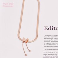 Dây chuyền nữ chất kiệu titanium butterfly dây mì, Hàn Quốc thiết kế
