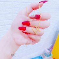 Dây chuyền nữ. Dây bạc xi vàng tây