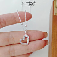 Dây chuyền nữ - Dây chuyền mặt trái tim điêu khắc cách điệu, vòng cổ cho nữ - HKDC17