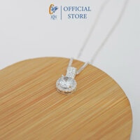 Dây chuyền nữ đẹp, vòng cổ nữ bạc thật mặt đá tròn trẻ trung hột đá lấp lánh có 4 mẫu dây/ JQN gian hàng chính hãng