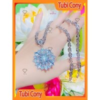 Dây chuyền nữ hình bông hoa đính CZ ( 1 dây + 1 mặt ) M1620-136 Tubi Cony - Nhẹ nhàng - Dễ phối đồ