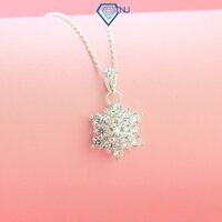 Dây chuyền nữ kim cương Moissanite 7ly kiểm định GRA mặt bông tuyết sang trọng, lấp lánh DCNM0023 - Trang Sức TNJ