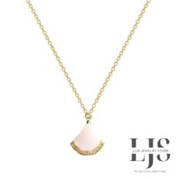 Dây chuyền nữ mạ bạc 925 Lux Jewelry, vòng cổ nữ mặt hình vỏ sò đính đá - LUX835