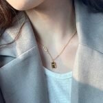 Dây Chuyền Nữ Mặt Thỏi Vàng Titan Không Han Rỉ TT4853