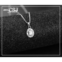 Dây chuyền nữ mặt tròn inox cao cấp đính xoàn dc144 Pitaca