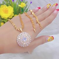 Dây chuyền nữ mặt xoàn cao cấp bền màu TH52