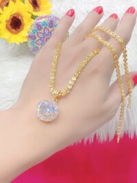 Dây chuyền nữ mặt xoàn mạ 18k cao cấp H276