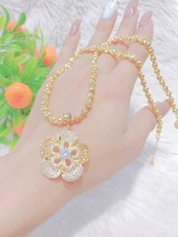 Dây chuyền nữ mặt xoàn mạ 18k cao cấp H244