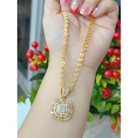 Dây chuyền nữ mặt xoàn mạ 18.k cao cấp l24