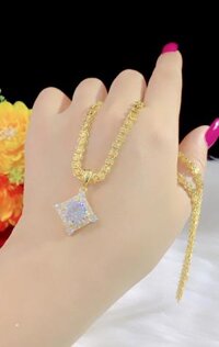 Dây chuyền nữ mặt xoàn mạ 18k cao cấp P6067