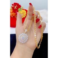 Dây chuyền nữ mặt xoàn mạ vàng 18 cao cấp mẫu mới về