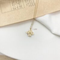 Dây chuyền nữ THÉP TITAN NGUYÊN CHẤT KHÔNG GỈ Diamond four - leaf clover necklace iem.18