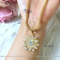 Dây Chuyền Nữ V1058 Hoa 5 Cánh Đá Lớn Nhiều Loại Dây